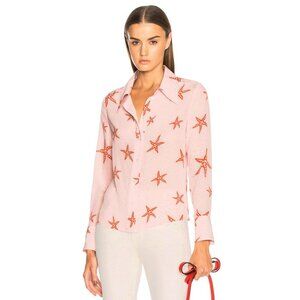 RIXO Jamie Top Blouse Starfish Pink Size Medium